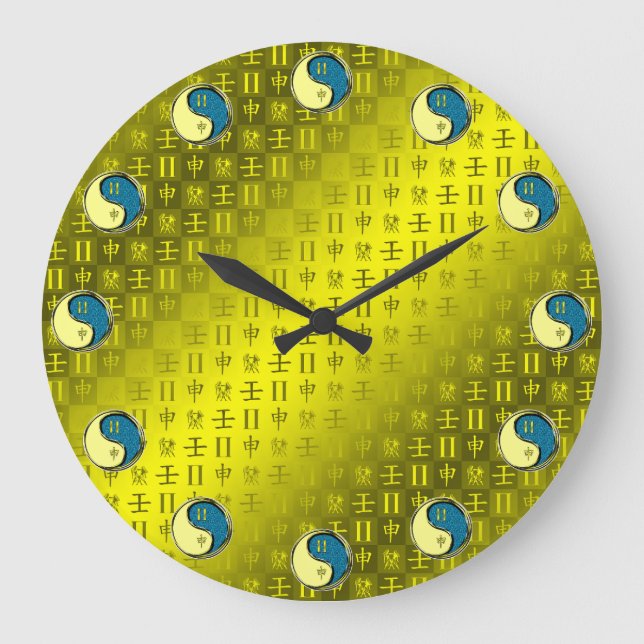 Gemini & Water Monkey Large Clock (Front)
