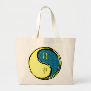 Gemini & Water Monkey Large Tote Bag