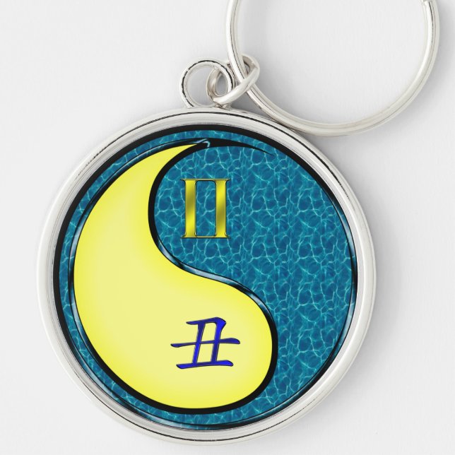 Gemini & Water Ox Key Ring (Front)