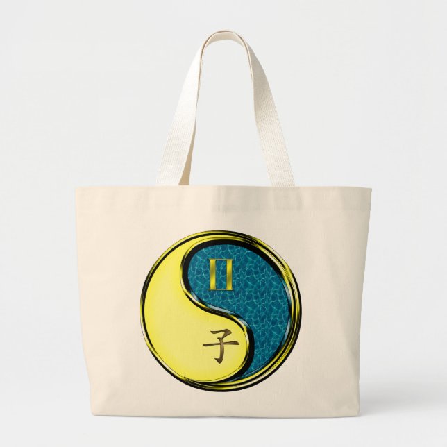Gemini & Water Rat Large Tote Bag (Front)