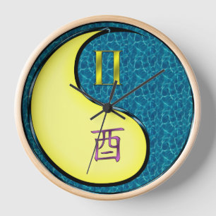 Gemini & Water Rooster Clock