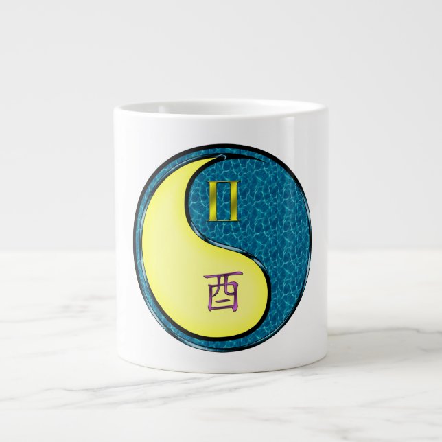 Gemini & Water Rooster Large Coffee Mug (Front)