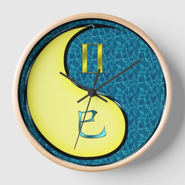 Gemini & Water Snake Clock (Front)