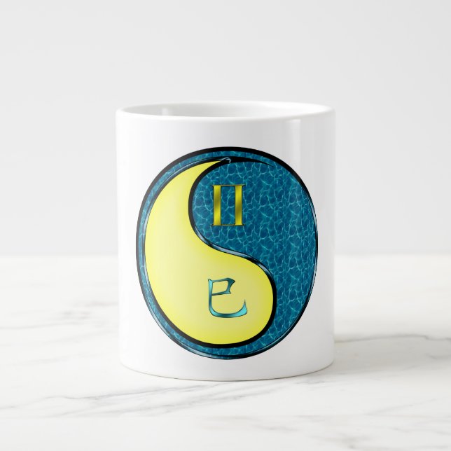 Gemini & Water Snake Large Coffee Mug (Front)
