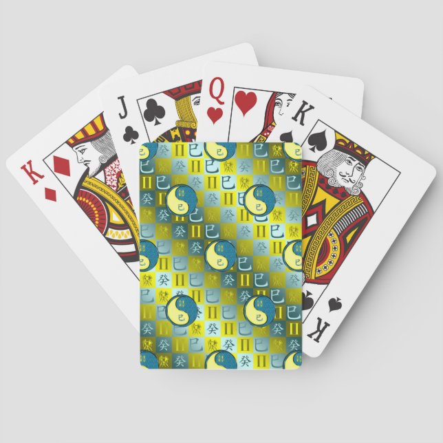 Gemini & Water Snake Playing Cards (Back)
