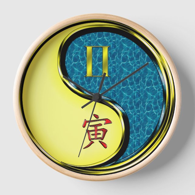 Gemini & Water Tiger Clock (Front)