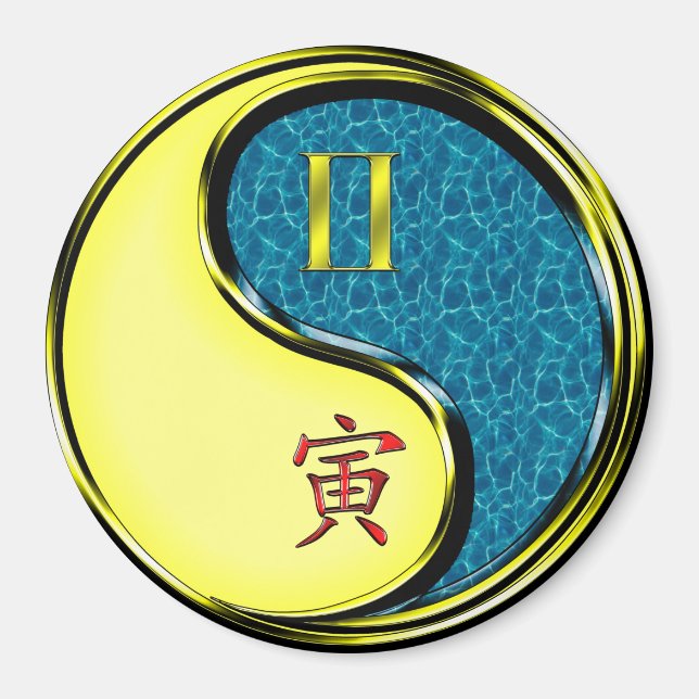 Gemini & Water Tiger Magnet (Front)
