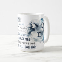 Gemini Watercolor Zodiac Sign Traits Birthday