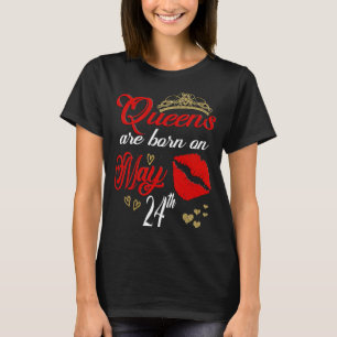 Gemini Woman Born On May 24th Birthday Gemini Quee T-Shirt