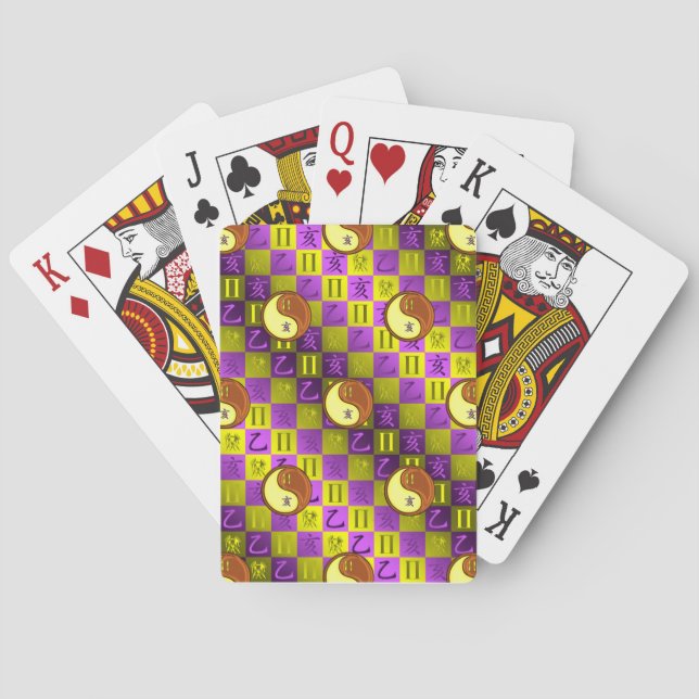 Gemini & Wood Boar Playing Cards (Back)