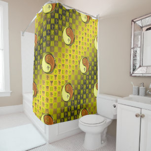 Gemini & Wood Horse Shower Curtain