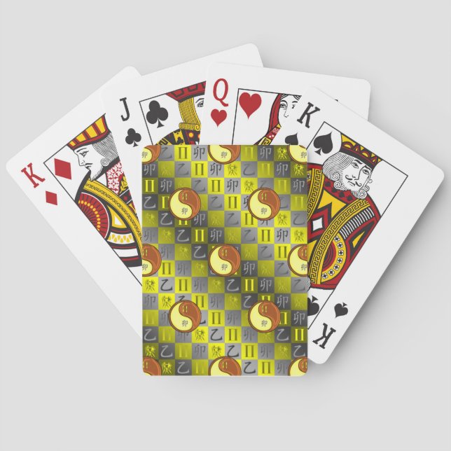 Gemini & Wood Rabbit Playing Cards (Back)