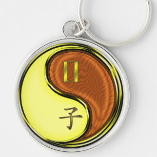 Gemini & Wood Rat Key Ring