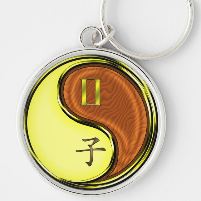 Gemini & Wood Rat Key Ring (Front)