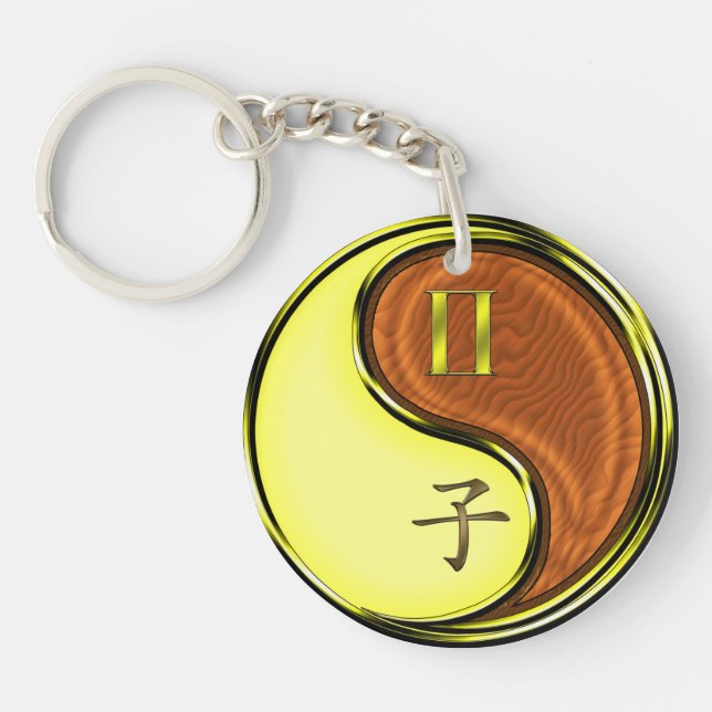 Gemini & Wood Rat Key Ring (Front)