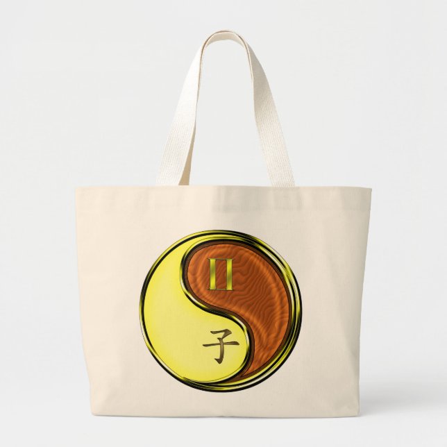 Gemini & Wood Rat Large Tote Bag (Front)