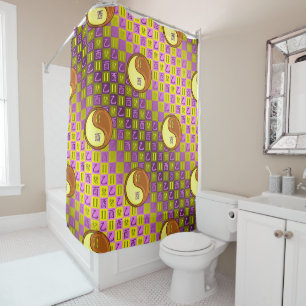 Gemini & Wood Rooster Shower Curtain