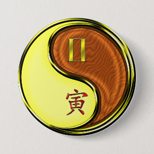 Gemini & Wood Tiger 7.5 Cm Round Badge