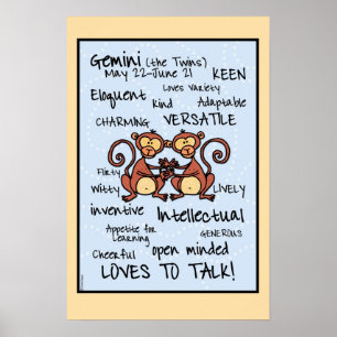 Gemini wordcloud  poster