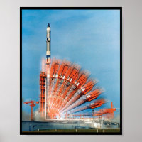 Gemini X Rocket Launch Time Lapse Photograph