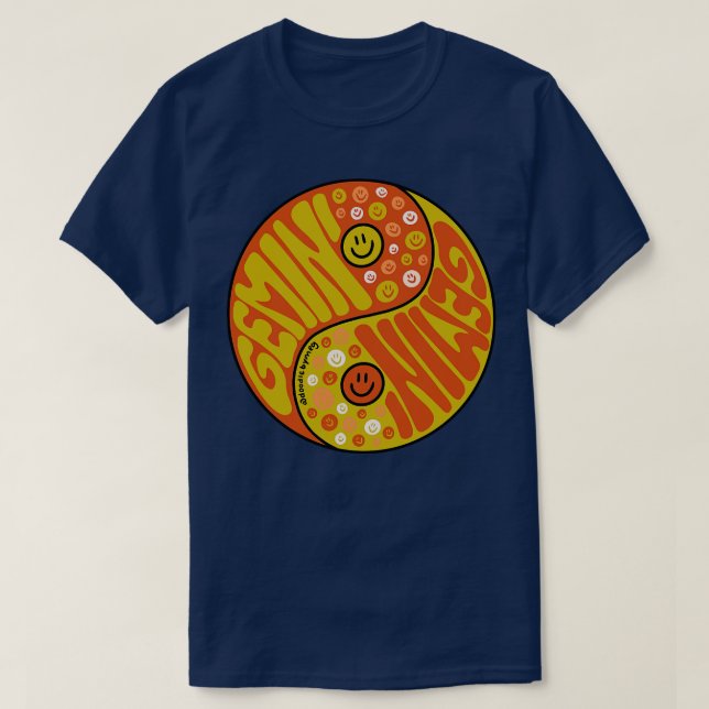 Gemini Yin Yang T-Shirt (Design Front)