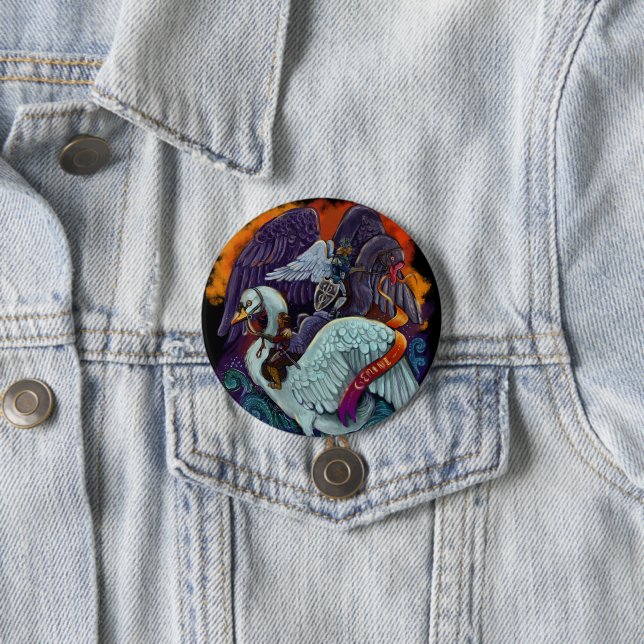 Gemini~zodiac 7.5 Cm Round Badge (In Situ)