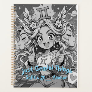 Gemini Zodiac Anime Celestial Aesthetic Manga Planner