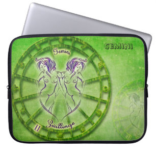 Gemini Zodiac Astrology design Laptop Sleeve