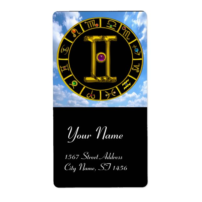 GEMINI ZODIAC BIRTHDAY JEWEL Purple Alexandrite (Front)