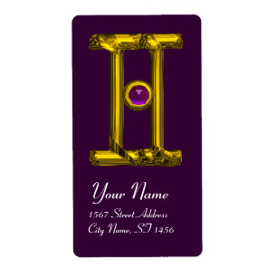 GEMINI ZODIAC BIRTHDAY JEWEL Purple Alexandrite