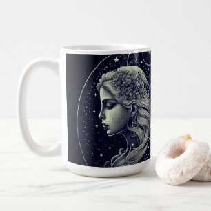 Gemini zodiac black and gold coffee mug