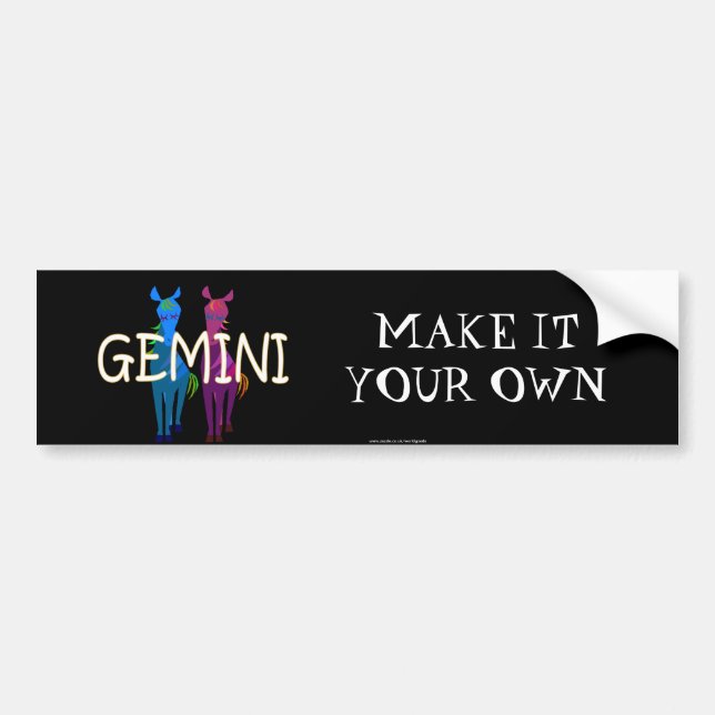 Gemini zodiac bumper sticker (Front)