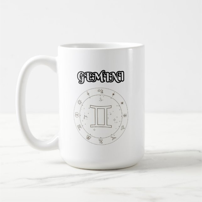 gemini zodiac coffee mug (Left)