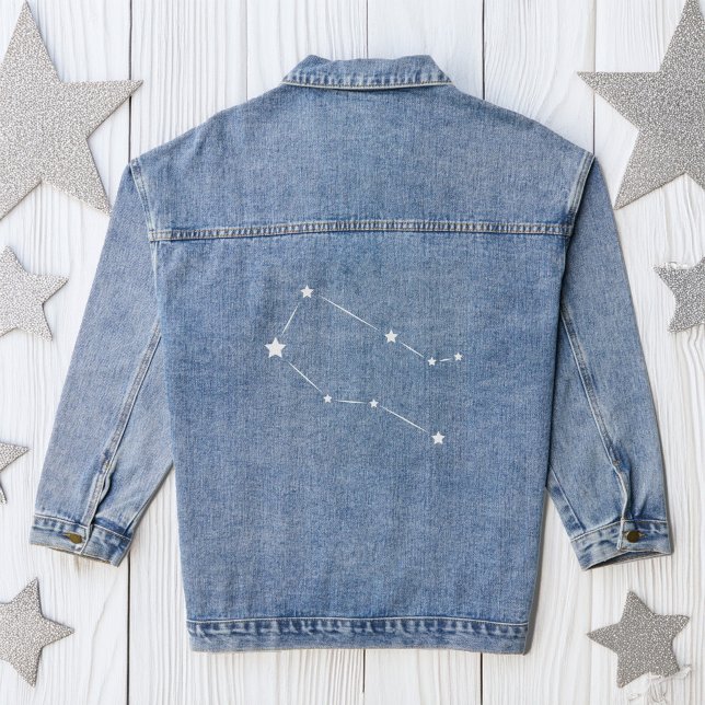Gemini Zodiac Constellation Denim Jacket (Creator Uploaded)