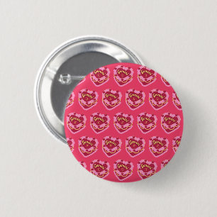 Gemini Zodiac Coquette Heart Birthday Cake 6 Cm Round Badge