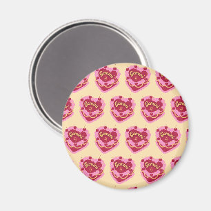 Gemini Zodiac Coquette Heart Birthday Cake Magnet
