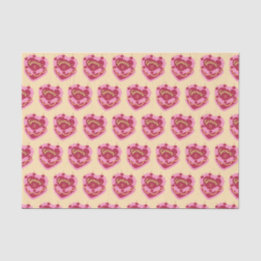 Gemini Zodiac Coquette Heart Birthday Cake Tissue Paper