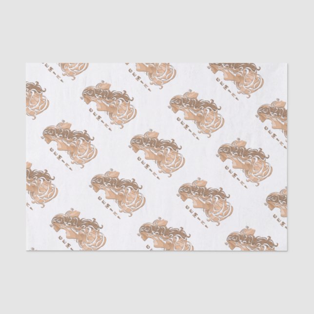 Gemini Zodiac Design Twins Tissue Paper (Front)
