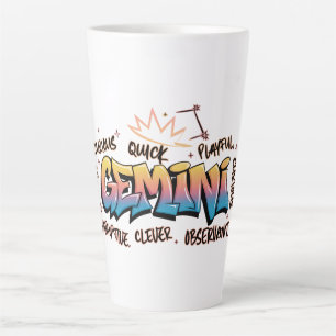 Gemini Zodiac Graffiti Latte Mug