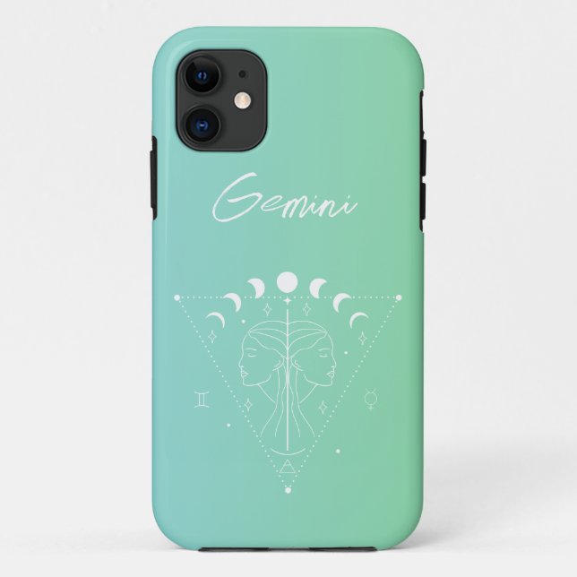 Gemini zodiac horoscope star sign gradient Case-Mate iPhone case (Back)