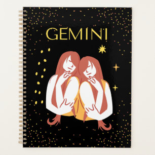 Gemini Zodiac Modern Elegant Gift Theme Planner