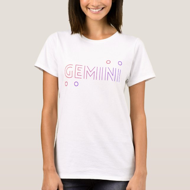 Gemini Zodiac Name T-Shirt (Front)