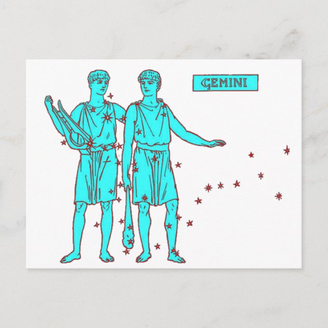 Gemini Zodiac Postcard (Front)