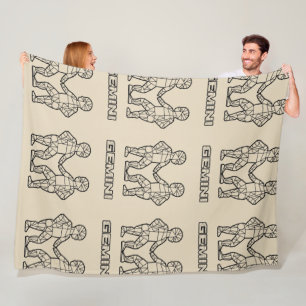 Gemini Zodiac Sign Blanket(Transparent) Fleece Blanket