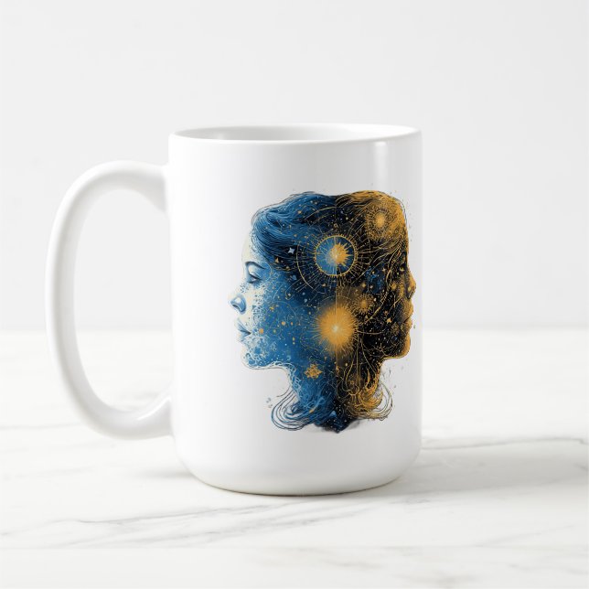 Gemini Zodiac Sign Coffee Mug (Left)