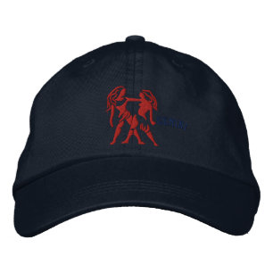 Gemini Zodiac Sign Embroidery May 12 - June 20 Embroidered Hat