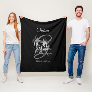 Gemini - Zodiac Sign Fleece Blanket