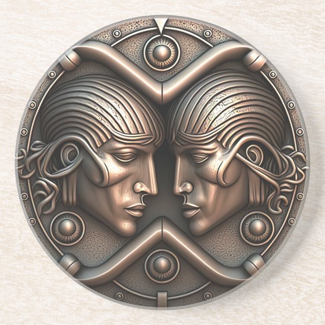 Gemini Zodiac Sign Gemini Horoscope Coaster (Front)