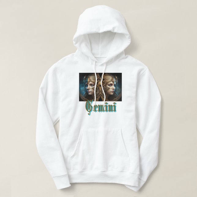Gemini Zodiac Sign Hoodie (Design Front)