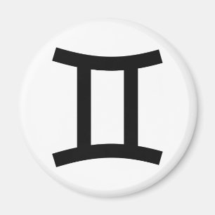 Gemini Zodiac Sign Icon Magnet